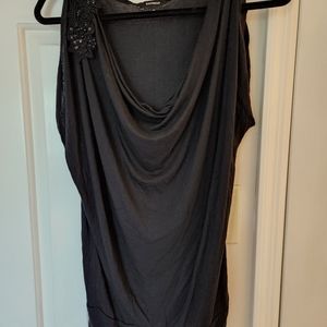 Express Embellished Cowl Neck Tank Top